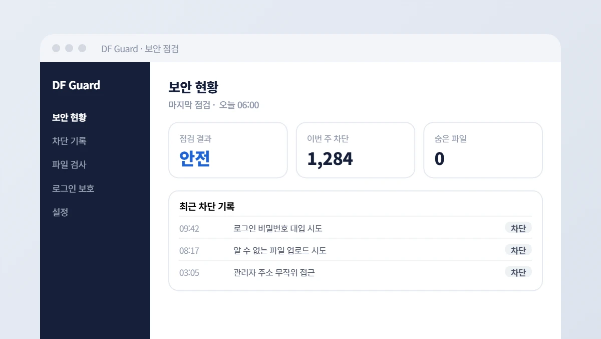 홈페이지 해킹은 왜 반복될까 — 디자인필이 DF Guard를 직접 만든 이유